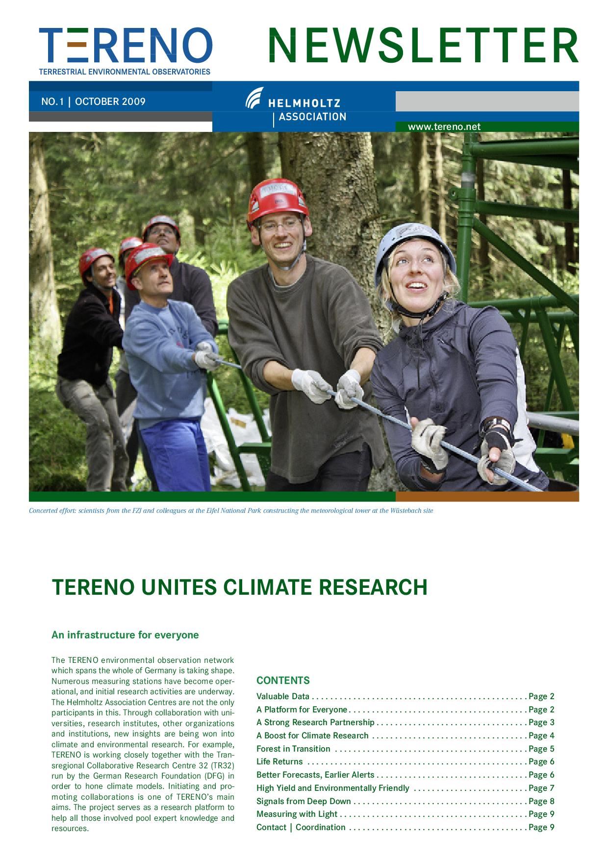 TERENO Newsletter 2009 1 eng