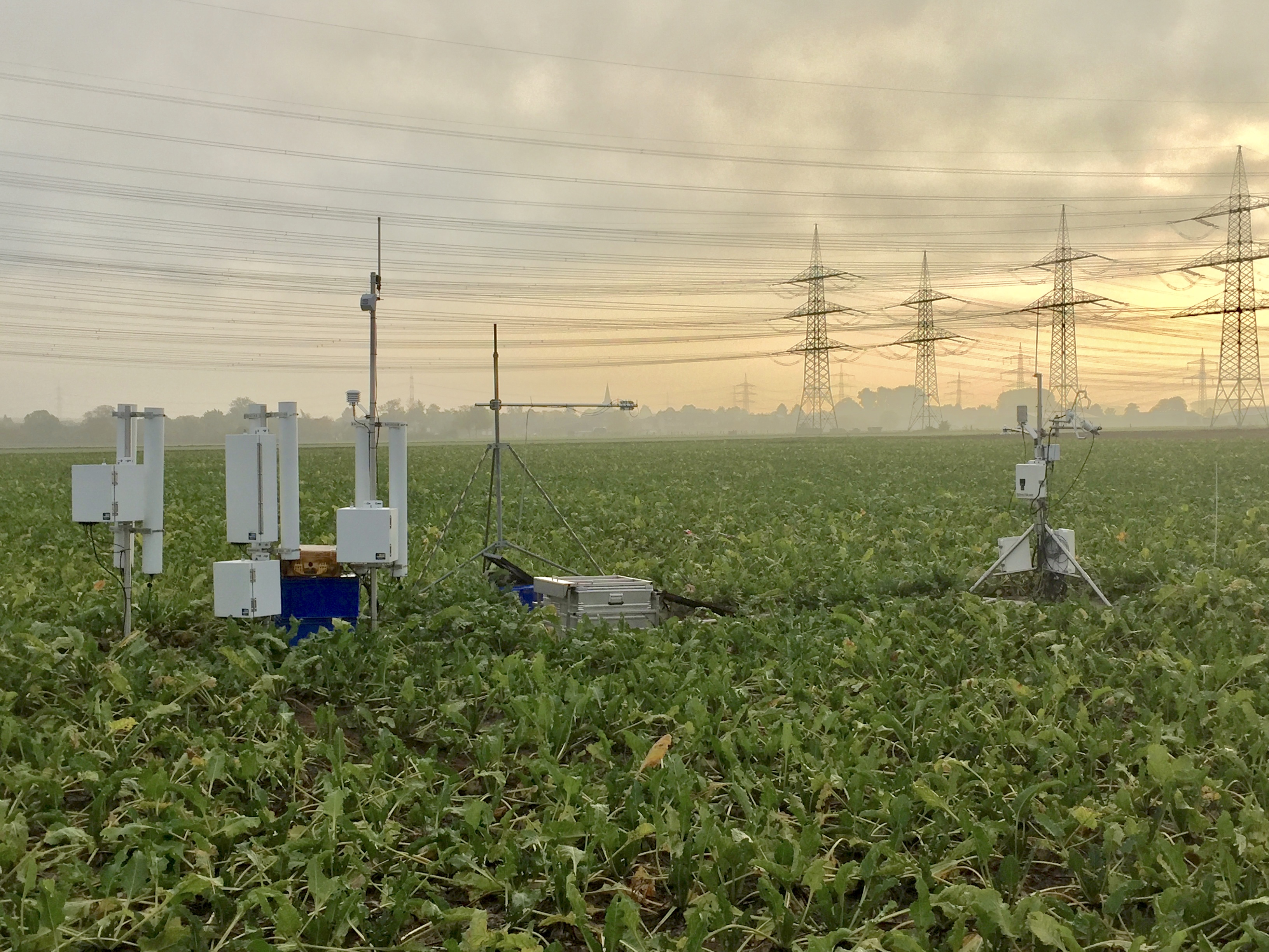 Cosmic-ray neutron and eddy covariance station at the Selhausen test site (Photo: Marius Schmidt FZJ-IBG3). 